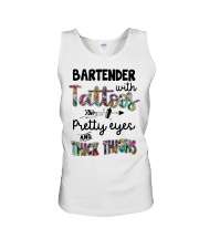 Bartender with tattoos Unisex Tank tile