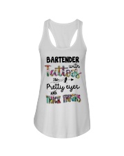 Bartender with tattoos Ladies Flowy Tank tile