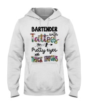 Bartender with tattoos Hooded Sweatshirt tile