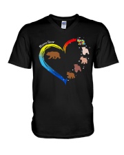 Mama Bear Mother's Day V-Neck T-Shirt tile