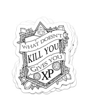 What doesn't kill you gives you XP Sticker - 4 pack (Vertical) front