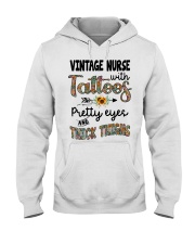 Vintage nurse with tattoos Hooded Sweatshirt tile