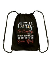 Some girls go camping Drawstring Bag tile