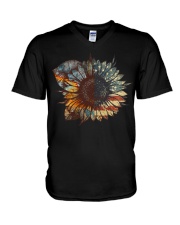American sunflower V-Neck T-Shirt tile