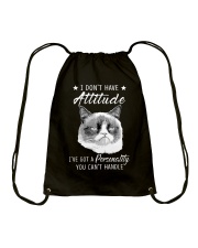 I don't have attitude Drawstring Bag tile