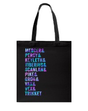 Dungeon First Campaign List Characters Tote Bag tile