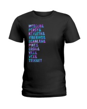 Dungeon First Campaign List Characters Ladies T-Shirt tile