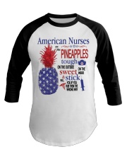 American nurses independence day Baseball Tee tile