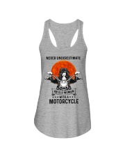 Never underestimate an old woman Ladies Flowy Tank tile