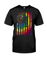 Tie dye American Independence day Classic T-Shirt tile