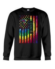 Tie dye American Independence day Crewneck Sweatshirt front