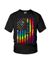 Tie dye American Independence day Youth T-Shirt tile