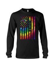 Tie dye American Independence day Long Sleeve Tee tile