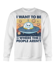 I want to be where the people aren't Crewneck Sweatshirt tile