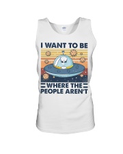 I want to be where the people aren't Unisex Tank tile