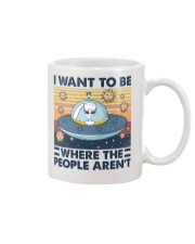 I want to be where the people aren't Mug tile