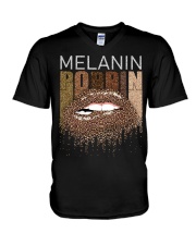 Melanin Poppin V-Neck T-Shirt tile