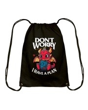 Don't worry I have a plan Drawstring Bag tile