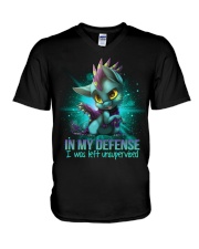 In my defense I was left V-Neck T-Shirt tile
