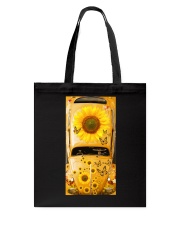 Sunflower car Tote Bag tile