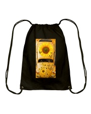 Sunflower car Drawstring Bag tile