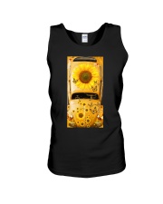 Sunflower car Unisex Tank tile