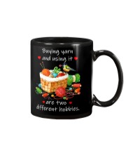 Buying yarn and using it Mug tile