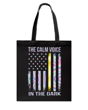 The calm voice in the dark Tote Bag tile