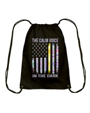 The calm voice in the dark Drawstring Bag tile