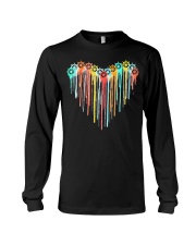 Colorful vynil record heart Long Sleeve Tee tile
