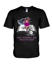 I enjoy the romantic walks V-Neck T-Shirt tile