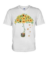 Hippie soul V-Neck T-Shirt tile
