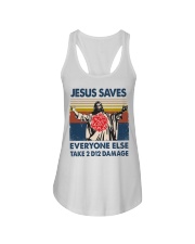 Jesus saves Ladies Flowy Tank tile
