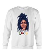 Life is better with locs Crewneck Sweatshirt tile