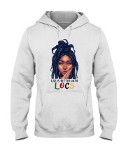Life is better with locs Hooded Sweatshirt tile