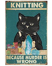 Knitting because murder is wrong 11x17 Poster front
