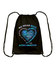 We Wear Blue For Autism Awareness Drawstring Bag tile