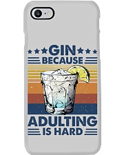 Gin because adulting is hard Phone Case tile