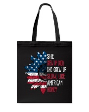 She grew up good Independence day Tote Bag tile