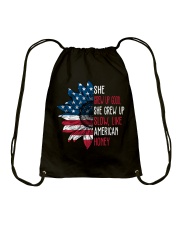 She grew up good Independence day Drawstring Bag tile