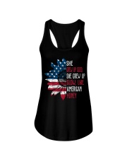 She grew up good Independence day Ladies Flowy Tank tile