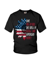 She grew up good Independence day Youth T-Shirt tile