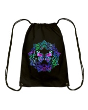 Blue and purple butterfly Drawstring Bag tile