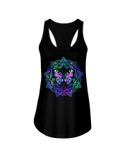 Blue and purple butterfly Ladies Flowy Tank tile