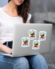 I am his voice he is my heart Sticker - 4 pack (Vertical) aos-sticker-4-pack-vertical-lifestyle-front-15
