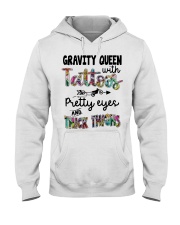 Gravity queen with tattoos Hooded Sweatshirt tile