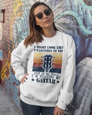 I might look like I'm listening Crewneck Sweatshirt lifestyle-unisex-sweatshirt-front-3
