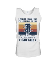 I might look like I'm listening Unisex Tank tile