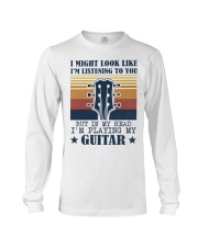 I might look like I'm listening Long Sleeve Tee tile