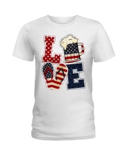 Love Independence day Ladies T-Shirt tile